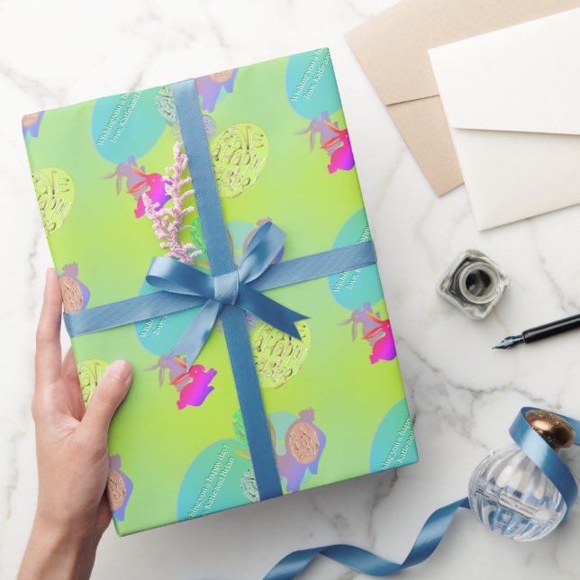 Easter Bunny Eggs Wrapping Paper (Gifting)