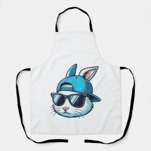 Easter Bunny Face Baseball Cap Sunglasses Rabbit B Apron