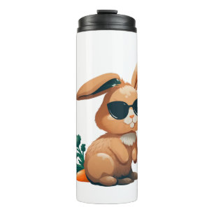 Easter Bunny Face Easter Rabbit cool Easter Thermal Tumbler