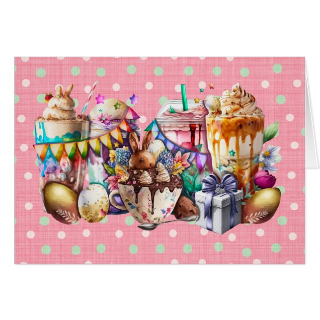 Easter Bunny Fancy Coffee Drinks (Front Horizontal)