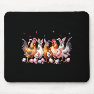 Easter bunny farm chicken bunny ears Easter bunny Mouse Pad