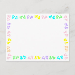 Easter Bunny Feet Custom Border  Postcard