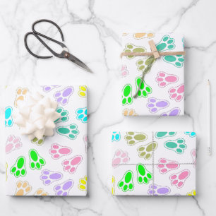 Easter Bunny Feet Pattern Custom Wrapping Paper Sheet