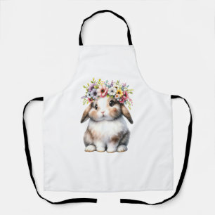 Easter Bunny for Women Girls - Easter Bunny Flower Apron