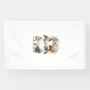 Easter Bunny for Women Girls - Easter Bunny Flower Banner