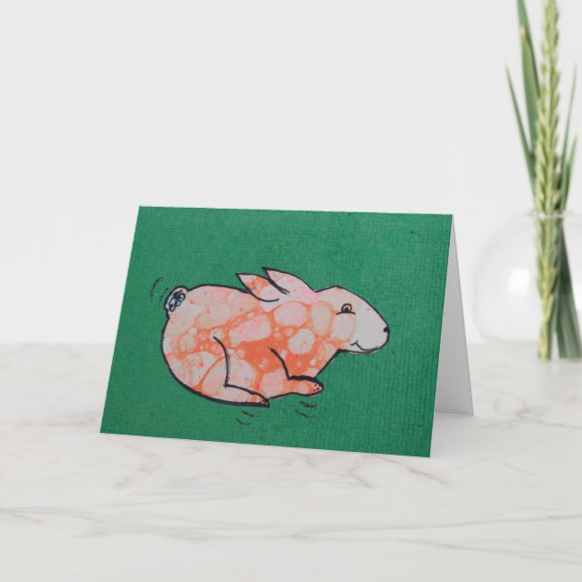 Easter Bunny Frameable Art Card (Front)