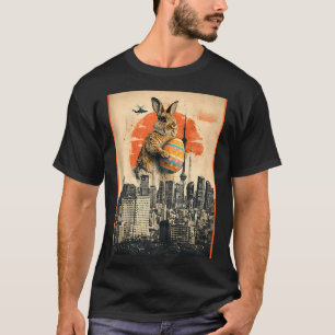 Easter bunny funny japanese kaiju egg hunt joke T-Shirt