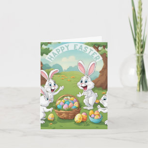 Easter Bunny Gathering Card