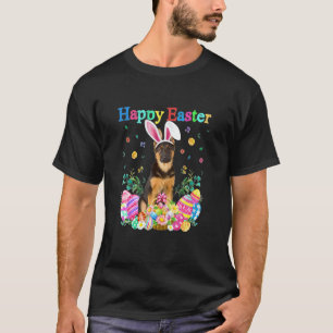 Easter Bunny German Shepherd Dog With Easter Eggs  T-Shirt