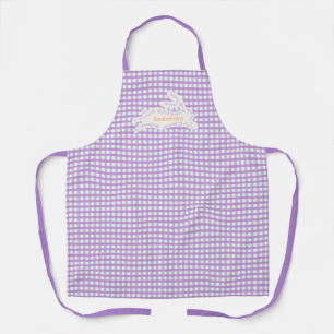 Easter Bunny Gingham Custom Apron