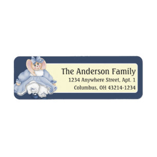 Easter Bunny Girl d12 Easter Address Labels