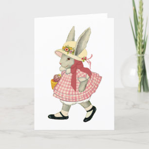 Easter Bunny Girl Holiday Card