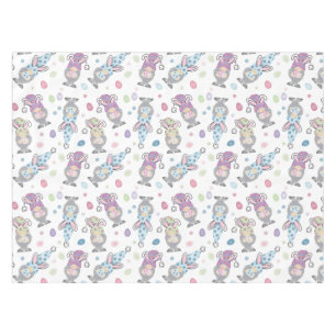 Easter Bunny Gnome Pattern Tablecloth