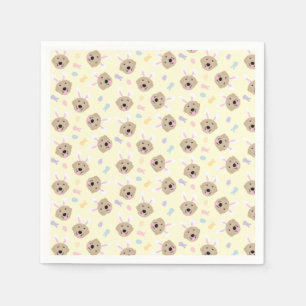 Easter Bunny Golden Retriever Pattern Napkin