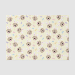 Easter Bunny Golden Retriever Pattern Tissue Paper