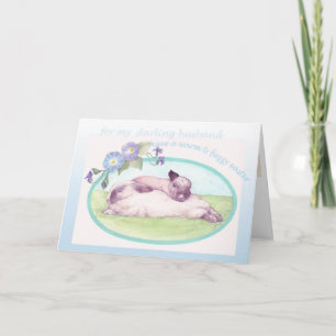 Easter Bunny greeting for Husband Holiday Card