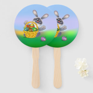 Easter Bunny Hand Fan