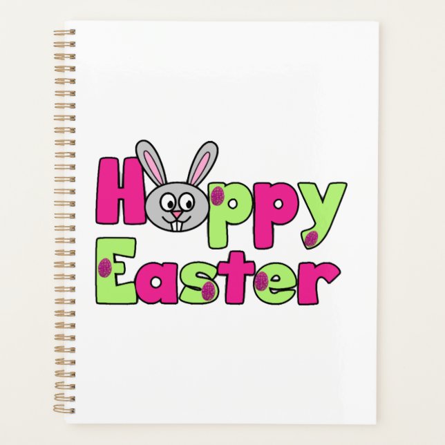 Easter Bunny Happy Easter Eggs Planner (Front)