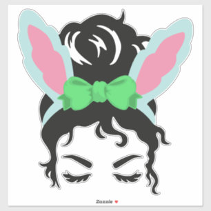 Easter Bunny Headband Messy Bun