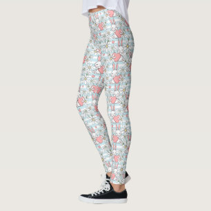 Easter Bunny, Hearts and Daisies  Leggings