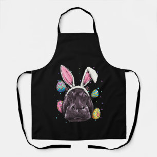 Easter Bunny Hippo Funny Easter Hippo Gifts Apron