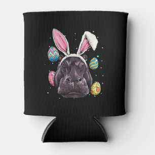 Easter Bunny Hippo Funny Easter Hippo Gifts Can Cooler