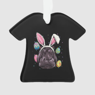 Easter Bunny Hippo Funny Easter Hippo Gifts Ornament