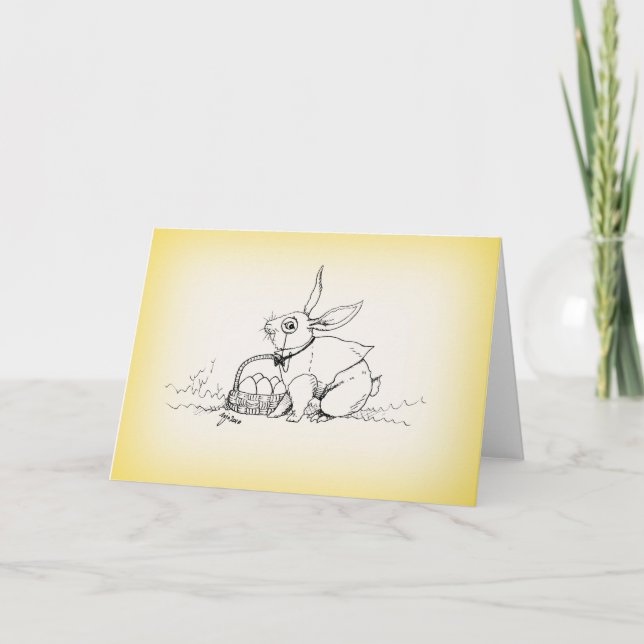 Easter bunny holiday card (Front)