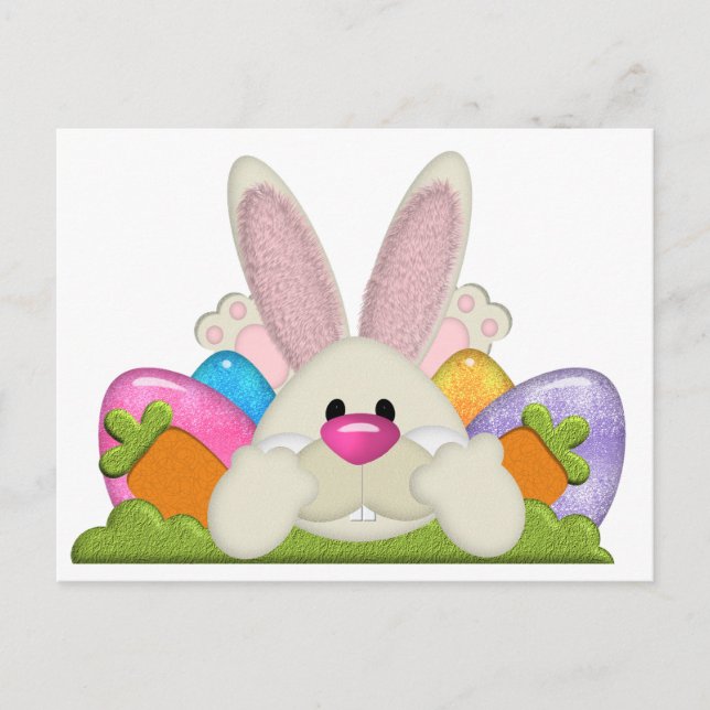 Easter Bunny Holiday Postcard (Front)