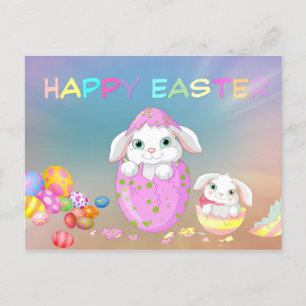 Easter Bunny Holiday Postcard