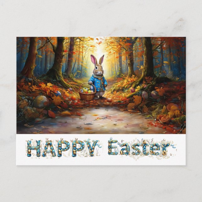 Easter Bunny  Holiday Postcard (Front)