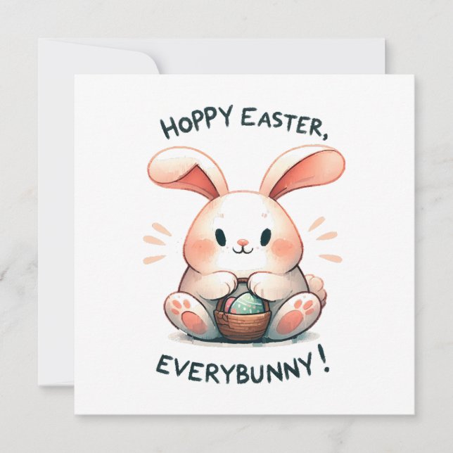 Easter Bunny Hoppy Easter, Everybunny! Invitation (Front)