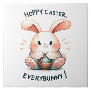 Easter Bunny Hoppy Easter, Everybunny! Tile