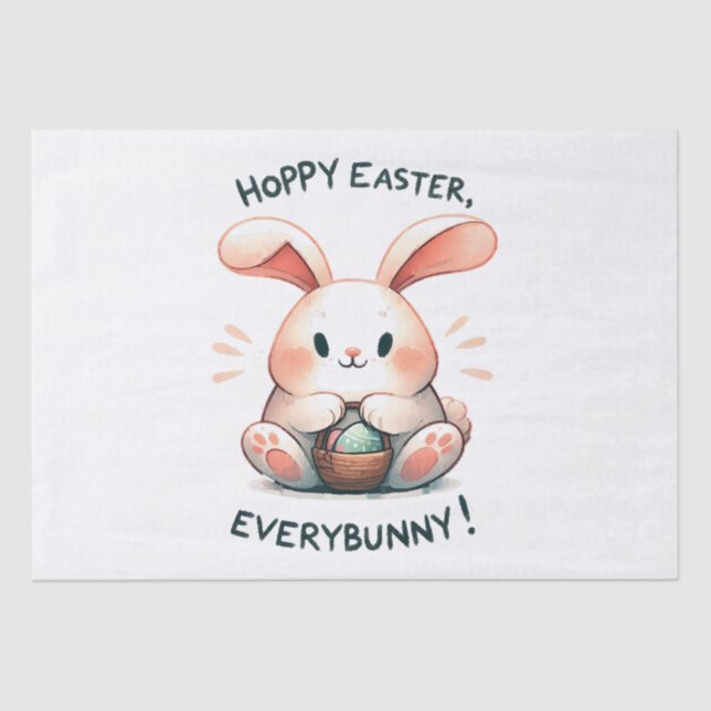 Easter Bunny Hoppy Easter, Everybunny! Tissue Paper (Front)