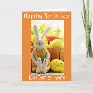 ***EASTER BUNNY*** HOPS BY TO SAY "LOVE AND TREATS HOLIDAY CARD