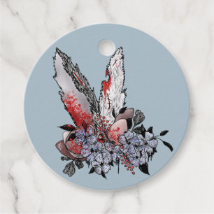 Easter Bunny Horror Favour Tags