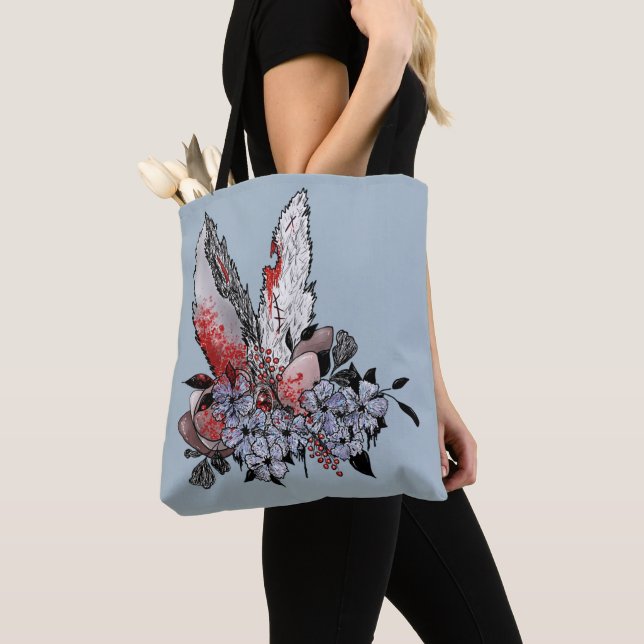 Easter Bunny Horror Tote Bag (Close Up)