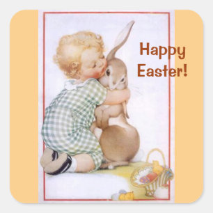 Easter Bunny Hug Sticker