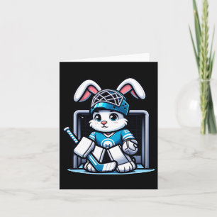 Easter Bunny Ice Hockey Goalie Men Boys Kids Toddl Card