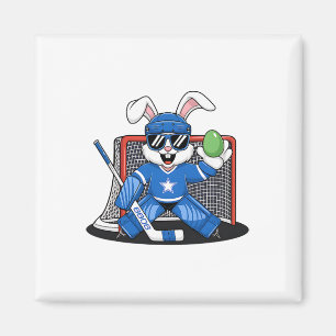 Easter Bunny Ice Hockey Goalie Men Boys Kids Toddl Magnet