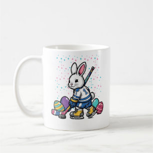 Easter Bunny Ice Hockey Player Eggs Rabbit Boys Ki Coffee Mug