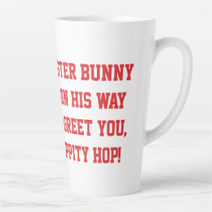 Easter Bunny Image Humour Text Latte Mug