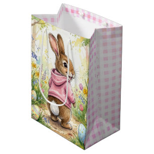 Easter Bunny in a Spring Garden Medium Gift Bag