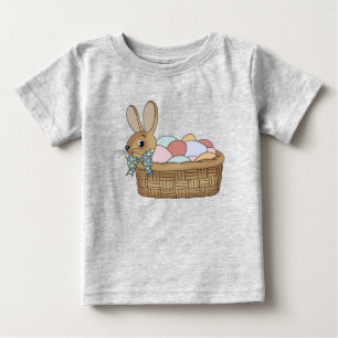 Easter Bunny in Basket with Eggs Baby T-Shirt