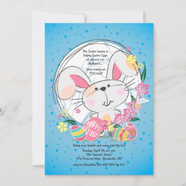 Easter Bunny Invitation (Front)