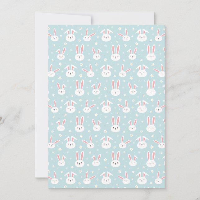 Easter Bunny Invitation Card (Front)