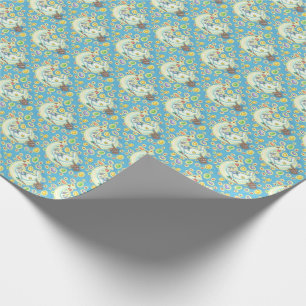 EASTER BUNNY JELLY BEAN DREAMS MOON WRAPPING PAPER