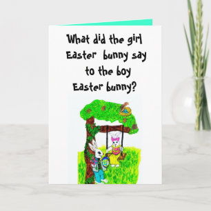 EASTER BUNNY JOKE card