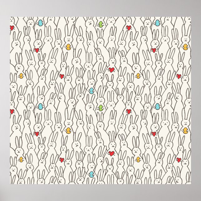 Easter Bunny: Joyful Seamless Fun. Poster (Front)