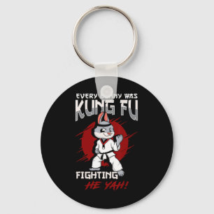 Easter Bunny Karate Every Bunny Was Kung Fu Fighti Keychain